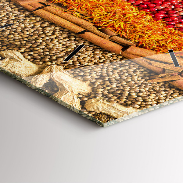 Zegar ścienny kwadratowy Rzędy przypraw