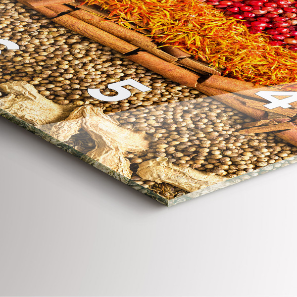 Zegar ścienny kwadratowy Rzędy przypraw