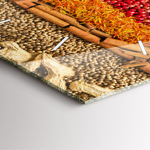 Zegar ścienny kwadratowy Rzędy przypraw