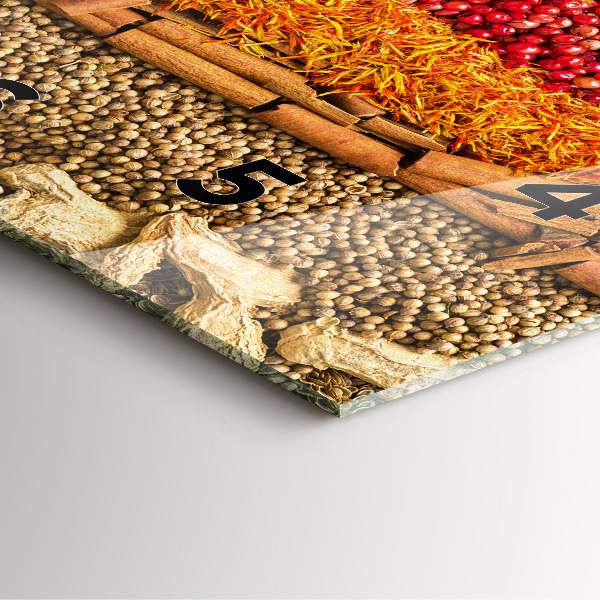 Zegar ścienny kwadratowy Rzędy przypraw