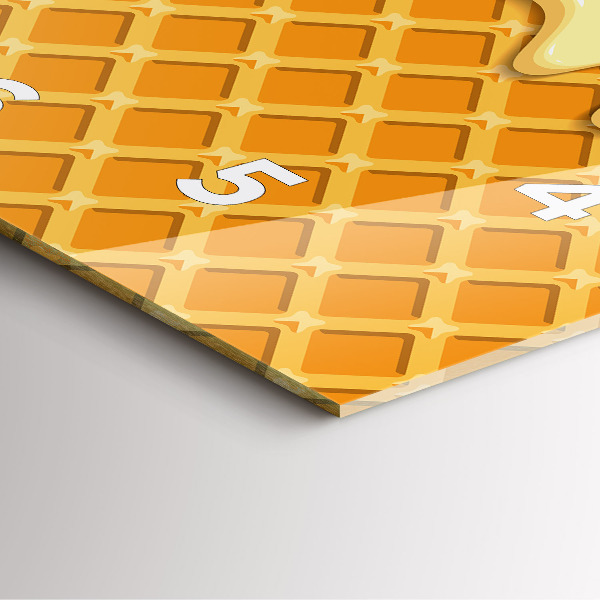 Zegar ścienny kwadratowy Wafelek i lody