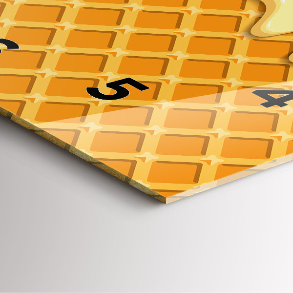 Zegar ścienny kwadratowy Wafelek i lody