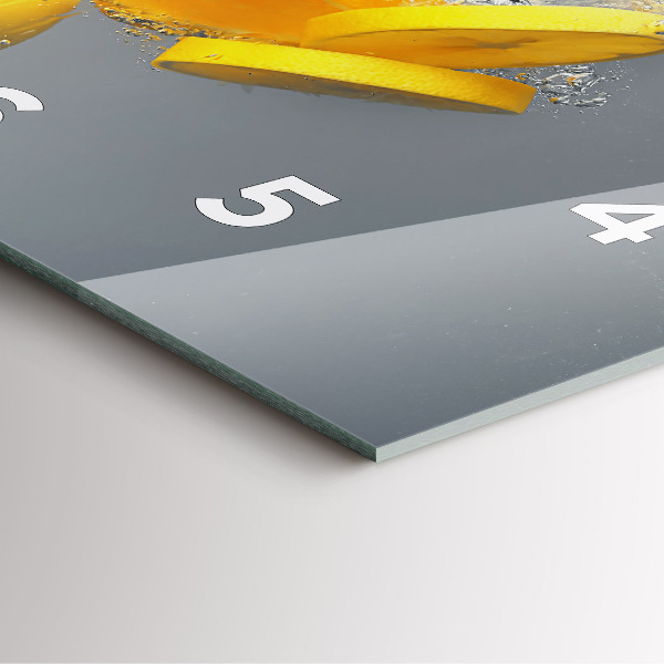 Zegar ścienny kwadratowy Cytrusy w wodzie