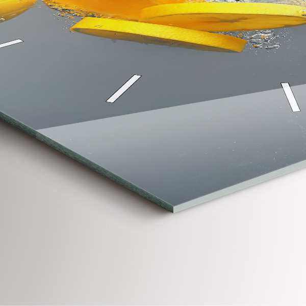 Zegar ścienny kwadratowy Cytrusy w wodzie