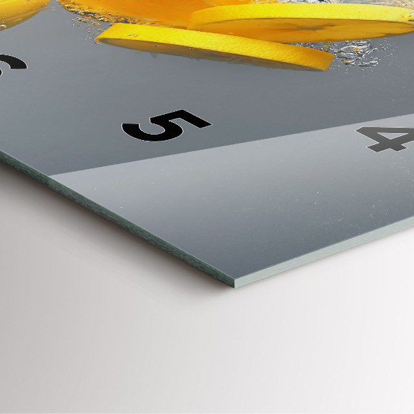 Zegar ścienny kwadratowy Cytrusy w wodzie