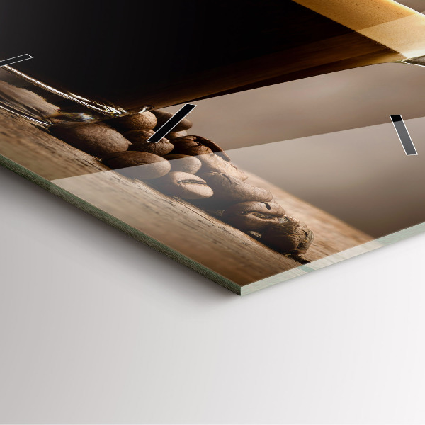 Zegar ścienny kwadratowy Kubek kawy