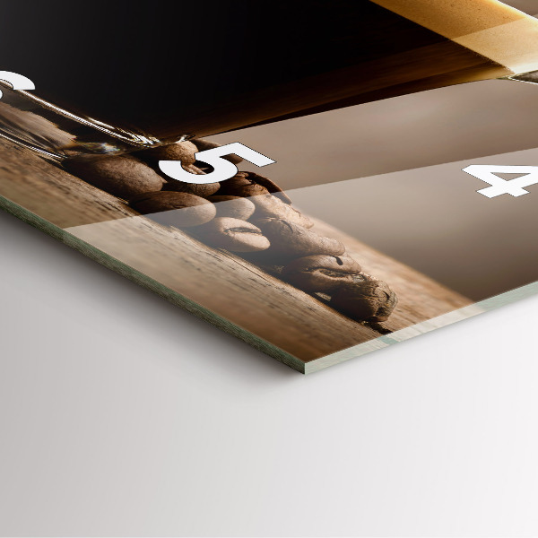 Zegar ścienny kwadratowy Kubek kawy