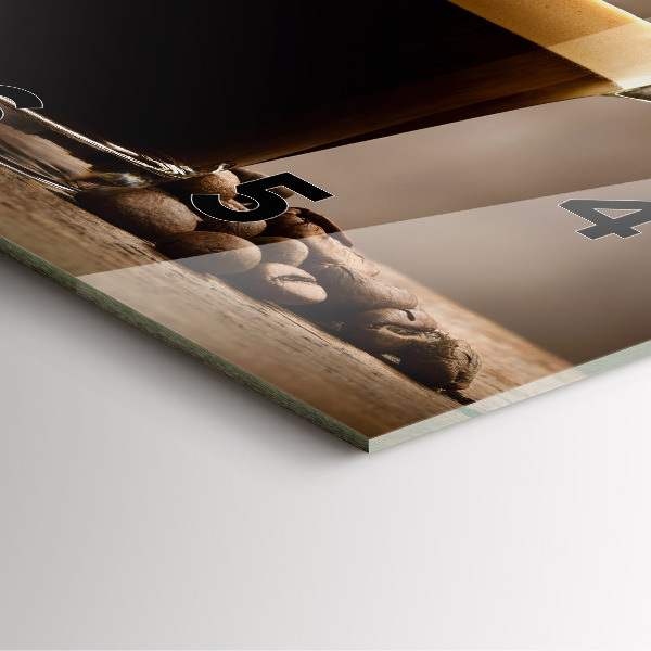 Zegar ścienny kwadratowy Kubek kawy