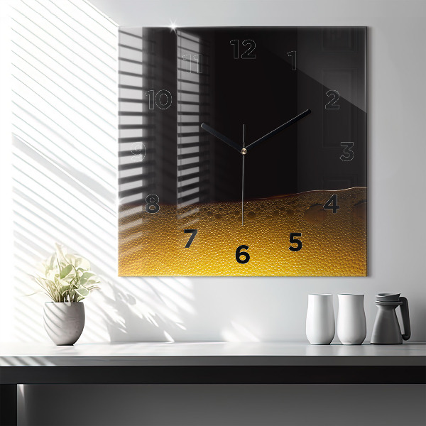 Zegar ścienny kwadratowy Sok pomarańczowy