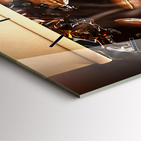 Zegar ścienny kwadratowy Gorąca kawa