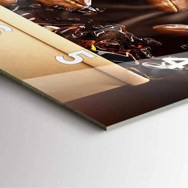 Zegar ścienny kwadratowy Gorąca kawa