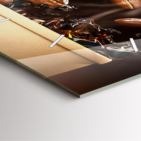 Zegar ścienny kwadratowy Gorąca kawa