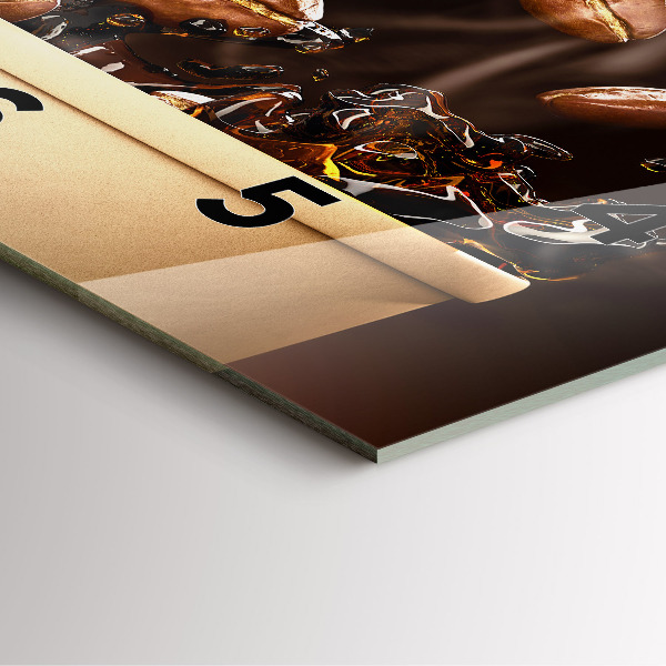 Zegar ścienny kwadratowy Gorąca kawa