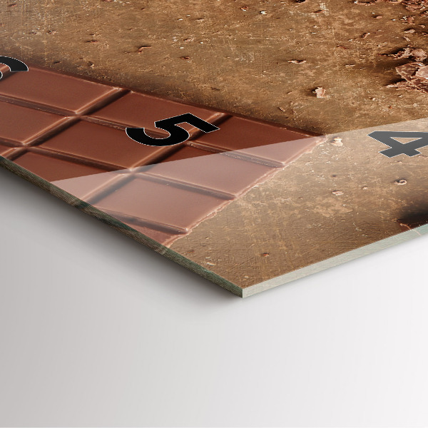 Zegar ścienny kwadratowy Tabliczki czekolady