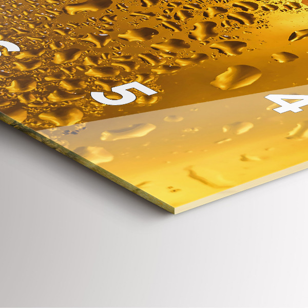 Zegar ścienny kwadratowy Kufel piwa