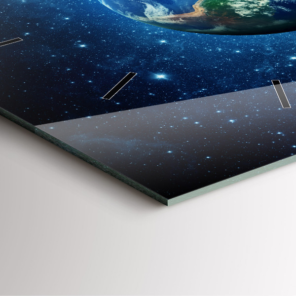 Zegar na ścianę kwadratowy Ziemia i galaktyka – NASA