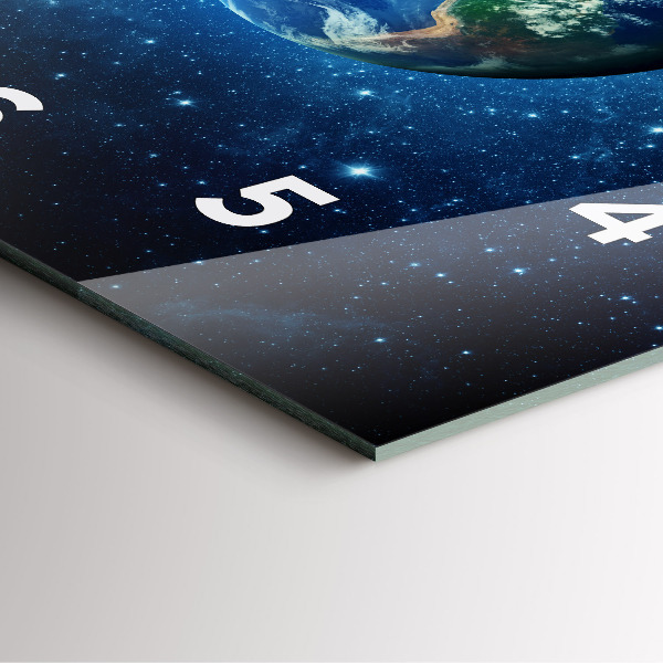 Zegar na ścianę kwadratowy Ziemia i galaktyka – NASA