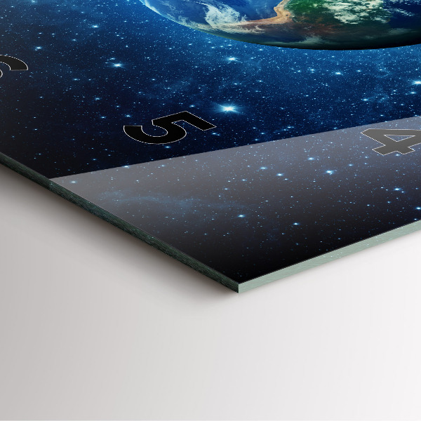 Zegar na ścianę kwadratowy Ziemia i galaktyka – NASA