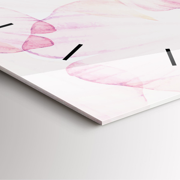 Kwadratowy zegar Akwarelowe płatki