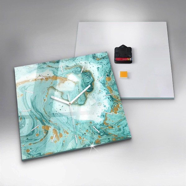 Zegar na ścianę kwadratowy Tekstura marmuru