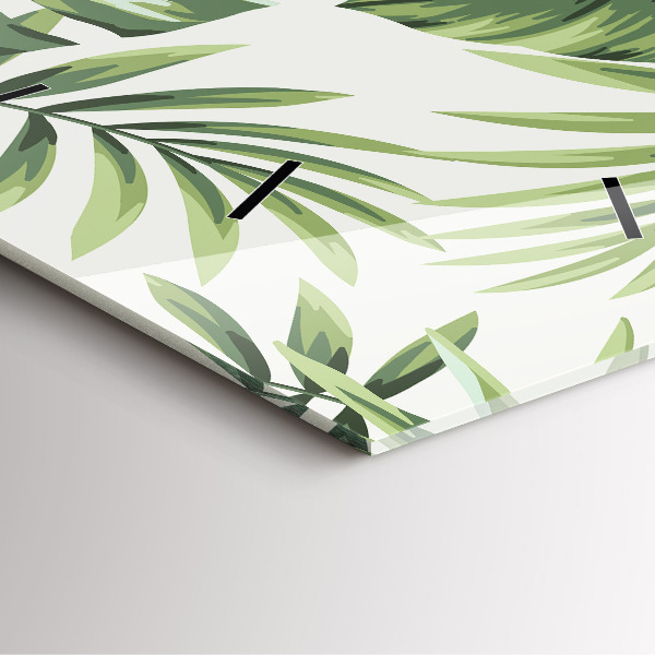 Zegar na ścianę kwadratowy Tropikalny wzór