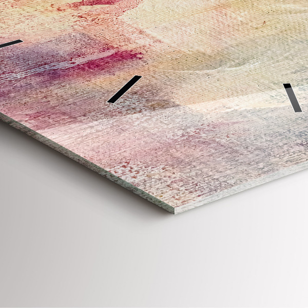 Kwadratowy zegar Malowana abstrakcja