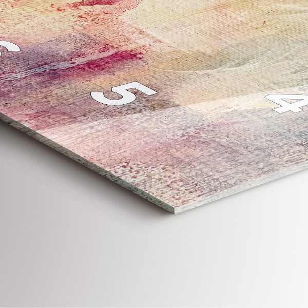 Kwadratowy zegar Malowana abstrakcja