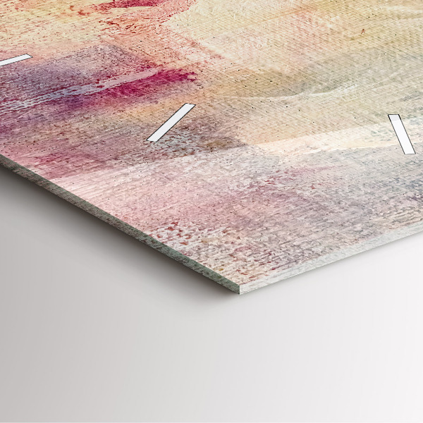 Kwadratowy zegar Malowana abstrakcja