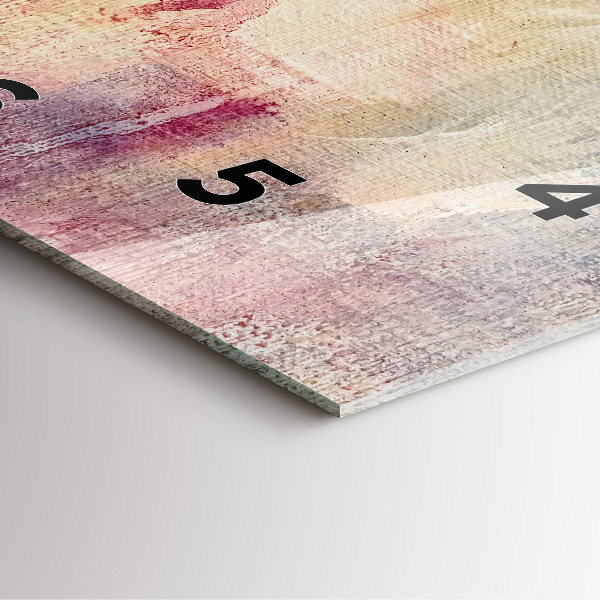 Kwadratowy zegar Malowana abstrakcja