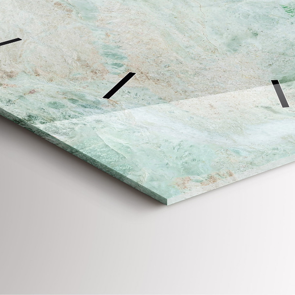 Kwadratowy zegar Marmur Kamień Tekstura