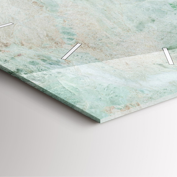 Kwadratowy zegar Marmur Kamień Tekstura