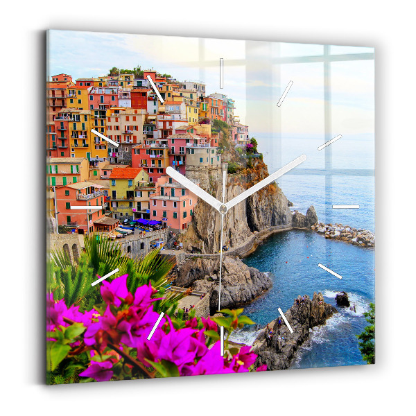 Kwadratowy zegar Wybrzeże Cinque Terre