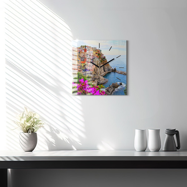 Kwadratowy zegar Wybrzeże Cinque Terre