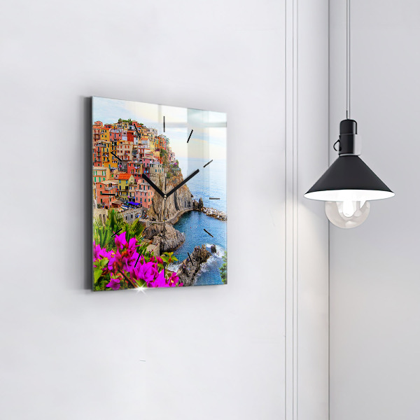Kwadratowy zegar Wybrzeże Cinque Terre