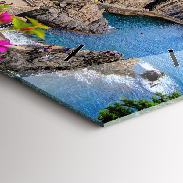 Kwadratowy zegar Wybrzeże Cinque Terre