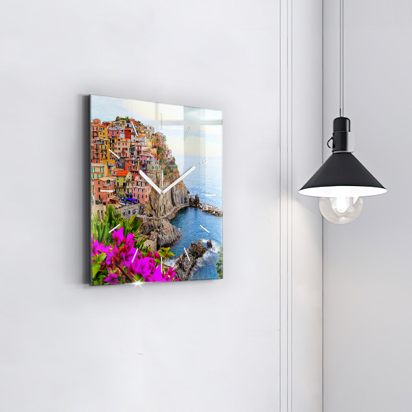 Kwadratowy zegar Wybrzeże Cinque Terre