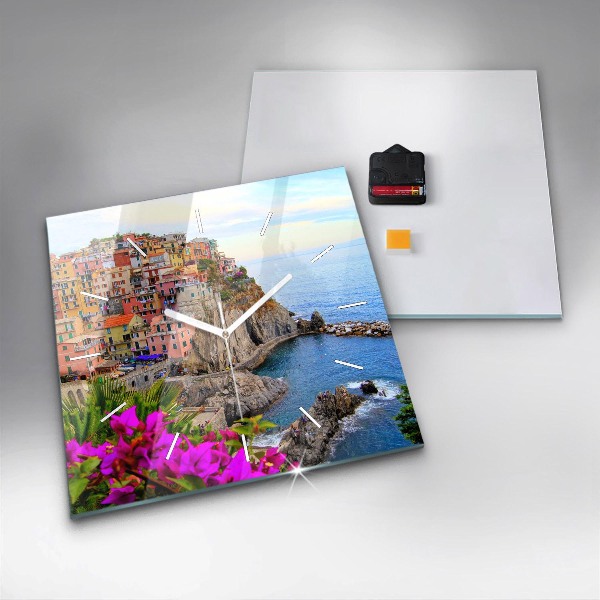 Kwadratowy zegar Wybrzeże Cinque Terre