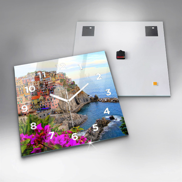 Kwadratowy zegar Wybrzeże Cinque Terre