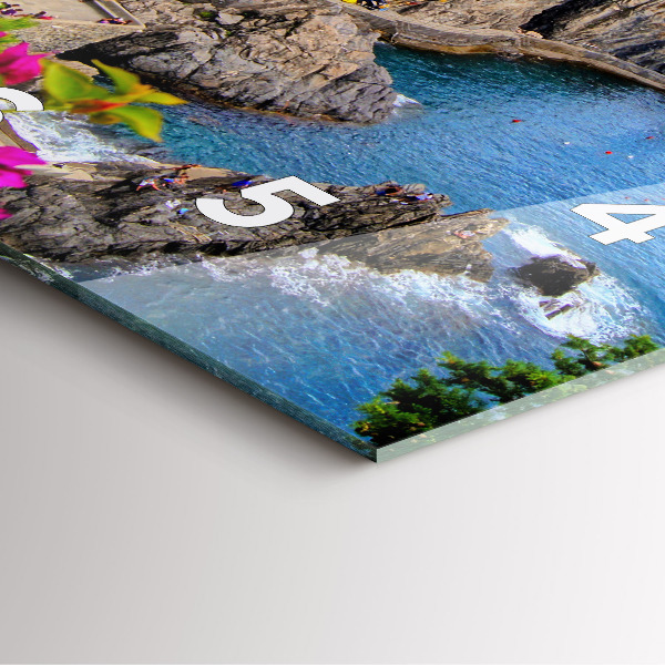 Kwadratowy zegar Wybrzeże Cinque Terre