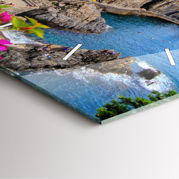 Kwadratowy zegar Wybrzeże Cinque Terre