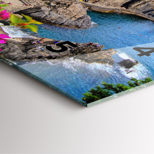 Kwadratowy zegar Wybrzeże Cinque Terre