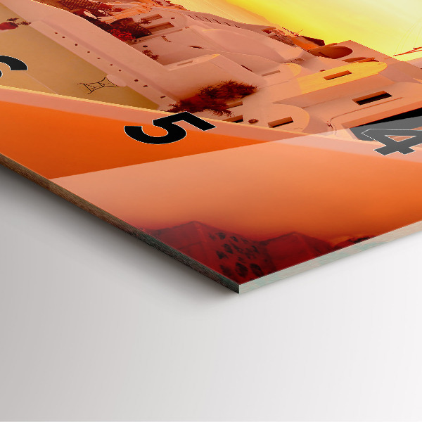 Kwadratowy zegar Stary wiatrak w Santorini