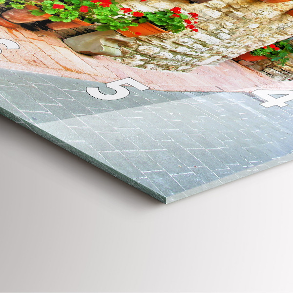 Kwadratowy zegar Malownicza uliczka