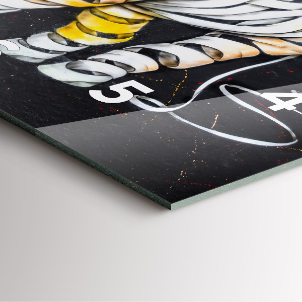 Kwadratowy zegar Abstrakcyjny nosorożec