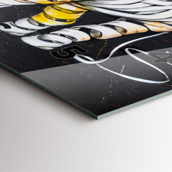 Kwadratowy zegar Abstrakcyjny nosorożec