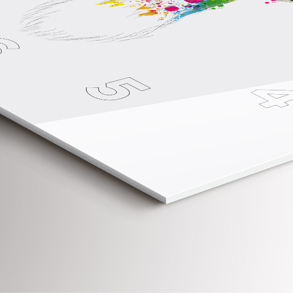 Kwadratowy zegar Kolorowa głowa jelenia