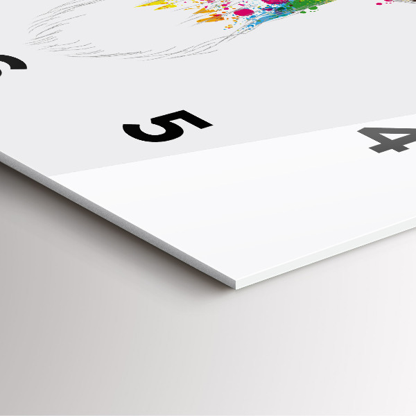 Kwadratowy zegar Kolorowa głowa jelenia