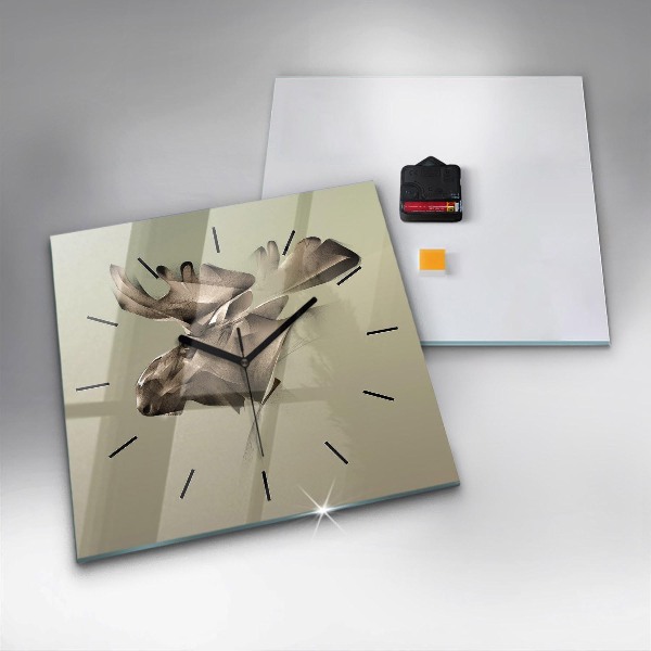 Kwadratowy zegar Graficzny łoś