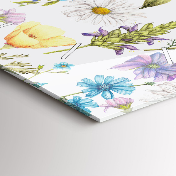 Kwadratowy zegar Kompozycja Kwiatów