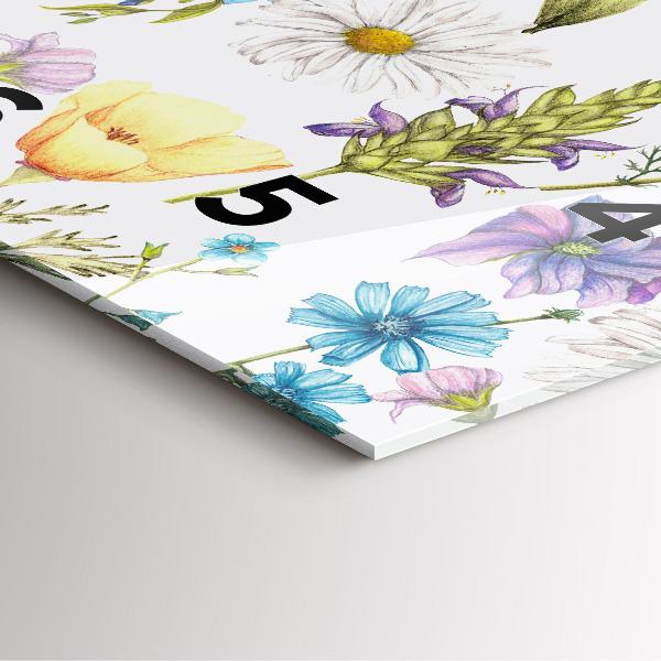 Kwadratowy zegar Kompozycja Kwiatów